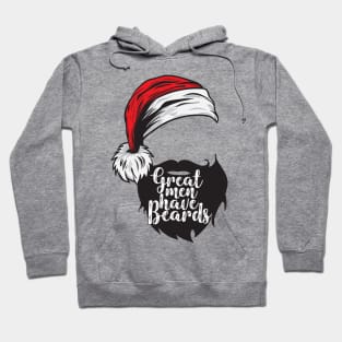 Mens Great Men Have Beards Santa Claus Hat Funny Christmas Xmas product Hoodie